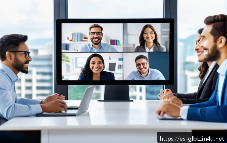 국제비즈니스매니저 필수 소프트스킬 - A professional multicultural business meeting scene showing a diverse international team collaborati...
